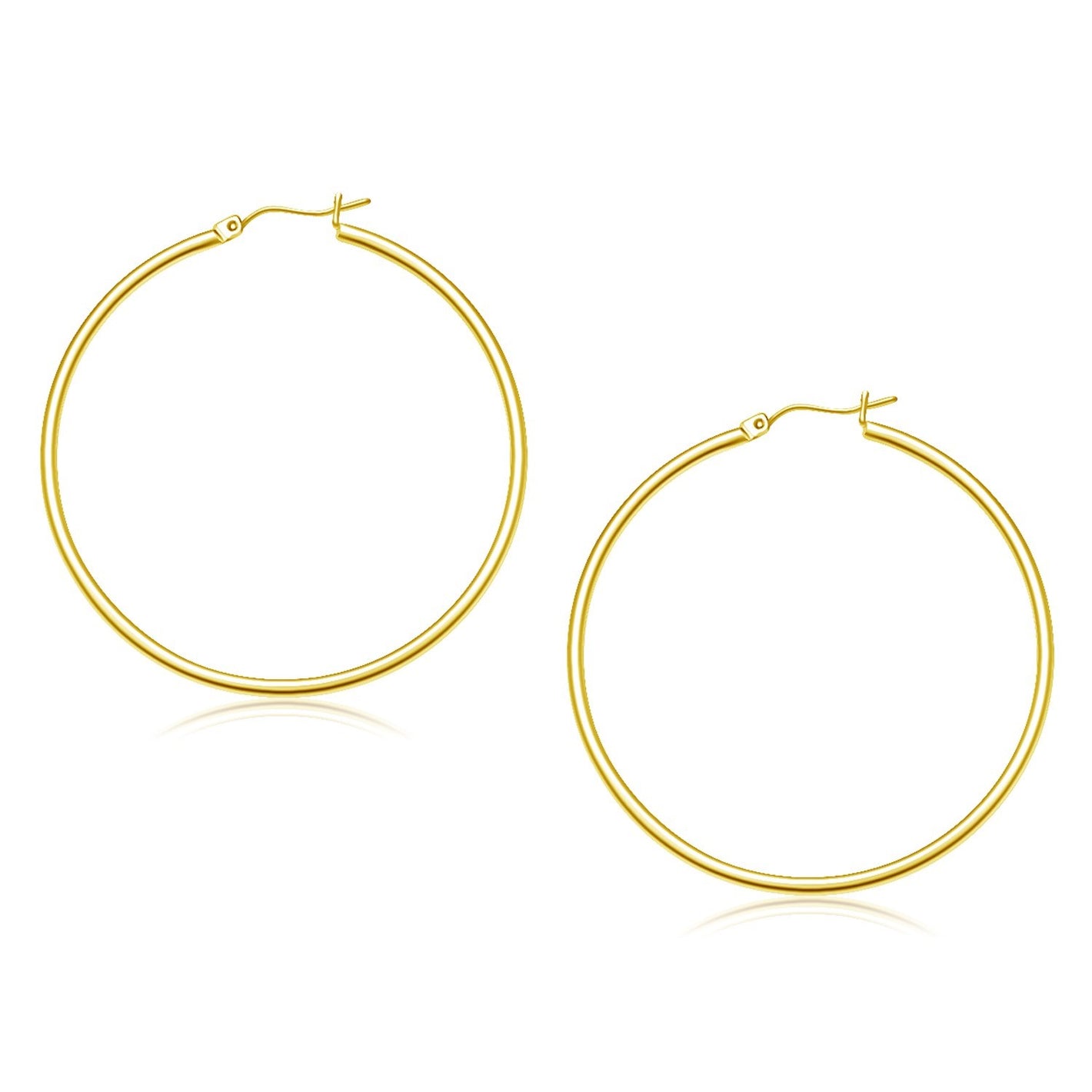 10k Yellow Gold Polished Hoop Earrings