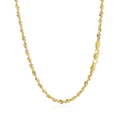 2.5mm 14k Yellow Gold Light Rope Chain