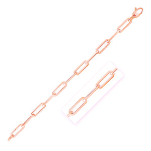 6.1mm 14K Rose Gold Wide Paperclip Chain