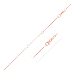 0.6mm 14k Rose Gold Double Extendable Cable Chain