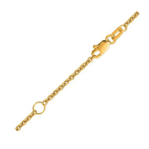 1.8mm 18k Yellow Gold Extendable Cable Chain