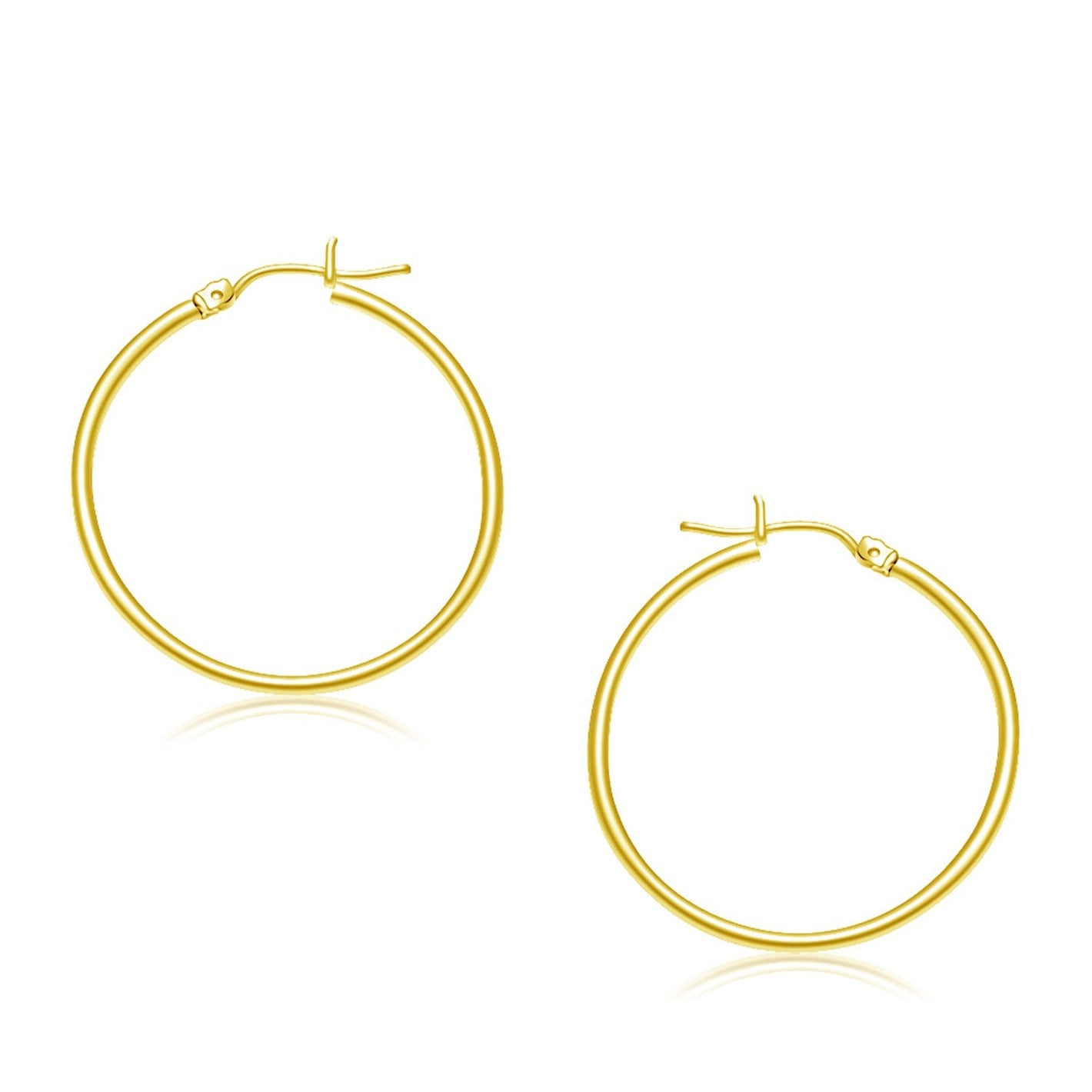 10k Yellow Gold Polished Hoop Earrings