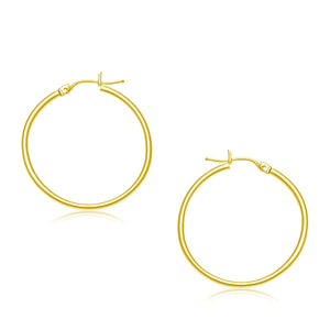 10k Yellow Gold Polished Hoop Earrings