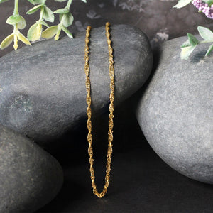 1.7mm 14k Yellow Gold Singapore Chain