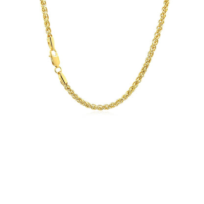 2.8mm 14k Yellow Gold  Light Weight Wheat Chain