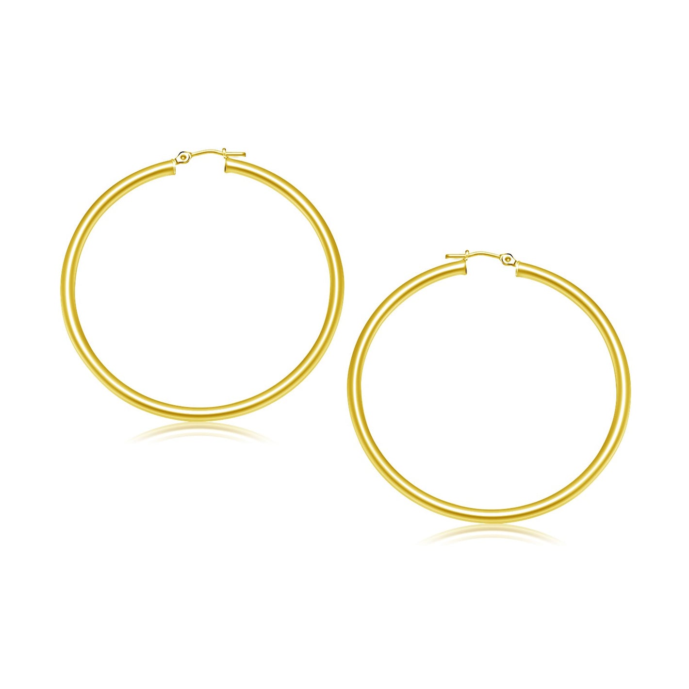 10k Yellow Gold Polished Hoop Earrings