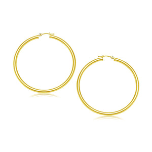 10k Yellow Gold Polished Hoop Earrings