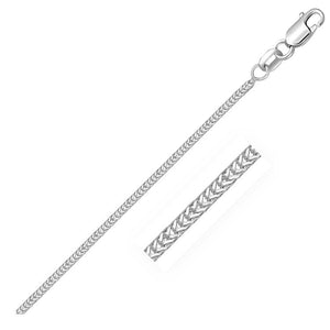 1.0mm 14k White Gold Foxtail Chain