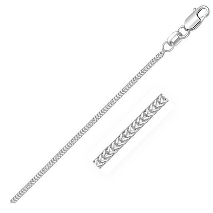 1.0mm 14k White Gold Foxtail Chain