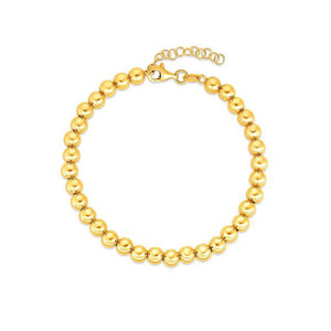 14k Yellow Gold Bead Necklace