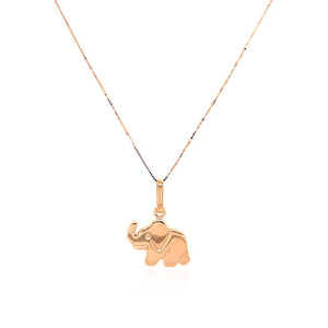 10k Rose Gold Elephant Pendant