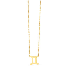 14K Yellow Gold Gemini Necklace