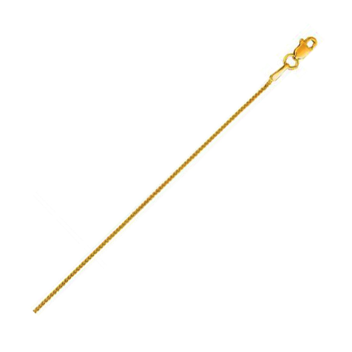 0.80mm 14k Yellow Gold Round Wheat Chain