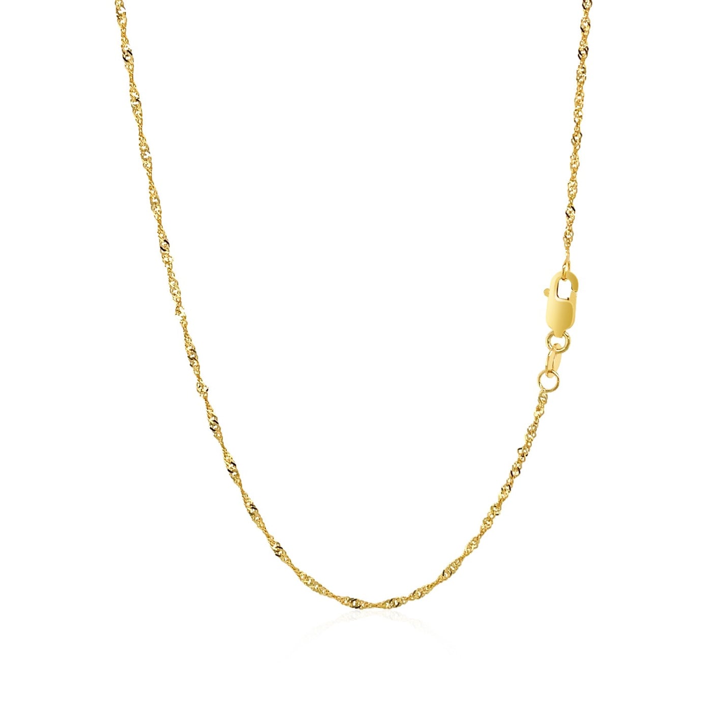 1.5mm 14k Yellow Gold Singapore Chain