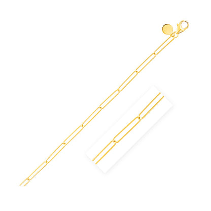 2.7mm 14k Yellow Gold Wire Paperclip Chain