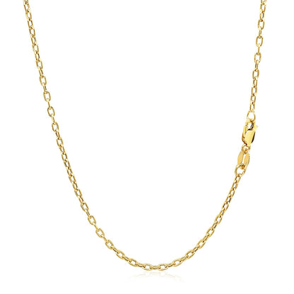 1.9mm 14k Yellow Gold Double Extendable Cable Chain