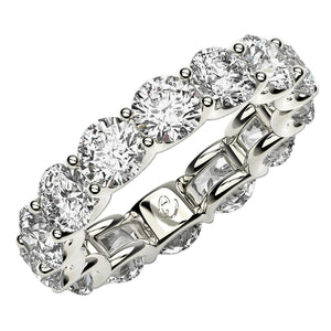 6 cttw Round Cut Lab Grown Diamond Eternity Ring in 14k White Gold (FG/VS2)