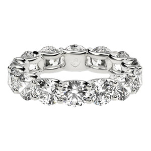 6 cttw Round Cut Lab Grown Diamond Eternity Ring in 14k White Gold (FG/VS2)