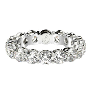 4 cttw Round Cut Lab Grown Diamond Eternity Ring in 14k White Gold (FG/VS2)