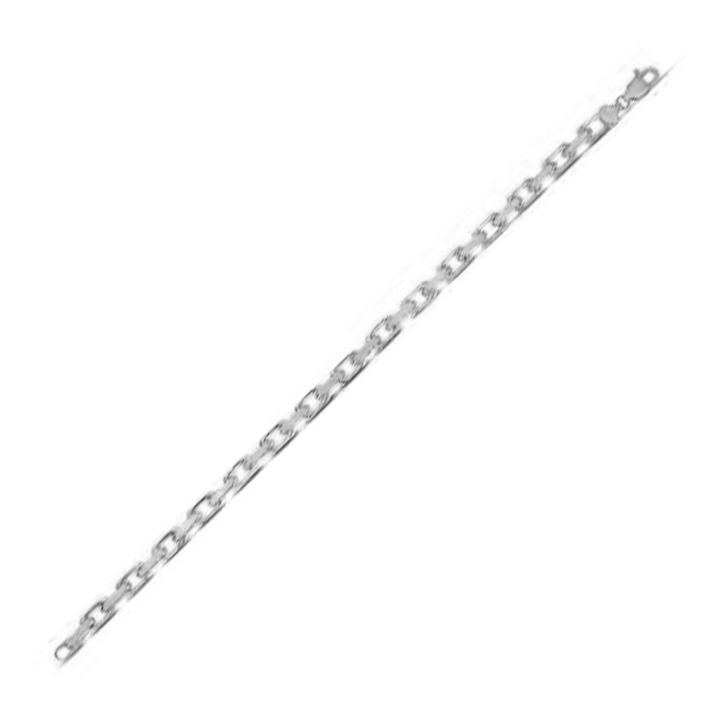 4.8mm 14k White Gold French Cable Link Chain