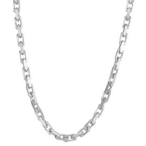 4.8mm 14k White Gold French Cable Link Chain