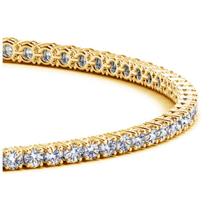 2 cctw Lab Grown Round Diamond Tennis Bracelet in 14k Yellow Gold (F/G  VS2/SI1)