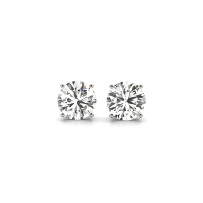 3 cttw Certified IGI Lab Grown Round Diamond Stud Earrings 14k White Gold (G/VS2)