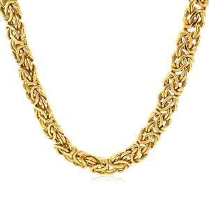 14k Yellow Gold Byzantine Motif Necklace