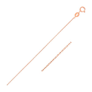 0.7mm 14k Pink Gold Oval Cable Link Chain