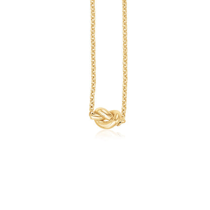 14k Yellow Gold with Polished Knot Necklace