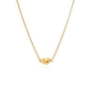 14k Yellow Gold with Polished Knot Necklace