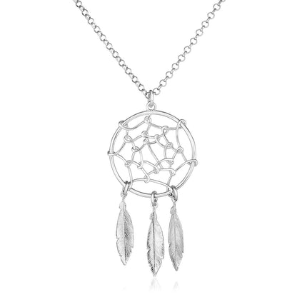 Sterling Silver 17 inch with Dream Catcher Pendant Necklace