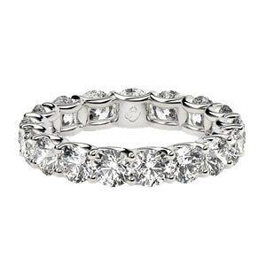 3 cttw Round Cut Lab Grown Diamond Eternity Ring in 14k White Gold (FG/VS2)