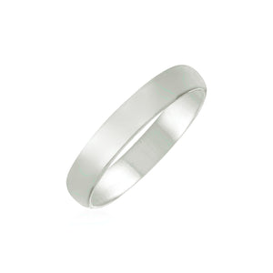 4mm 14k White Gold Comfort Fit Wedding Band