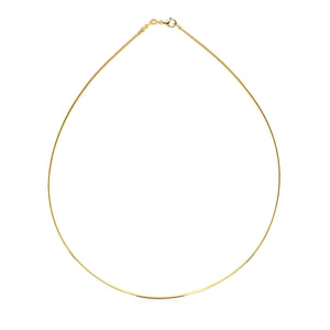 14k Yellow Gold  in a Round Omega Chain Style Necklace