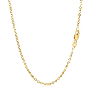 1.9mm 14k Yellow Gold Round Cable Link Chain