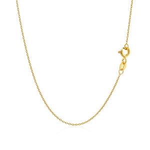 1.0mm 14k Yellow Gold Oval Cable Link Chain