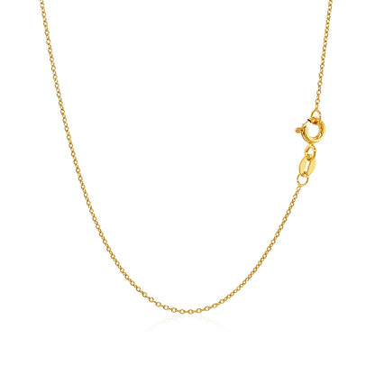 1.0mm 14k Yellow Gold Oval Cable Link Chain