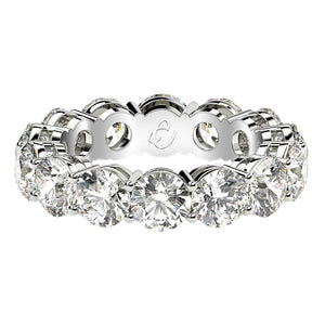 6 cttw Round Cut Lab Grown Diamond Eternity Ring in 14k White Gold (FG/VS2)