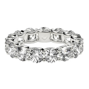 5 cttw Round Cut Lab Grown Diamond Eternity Ring in 14k White Gold (FG/VS2)