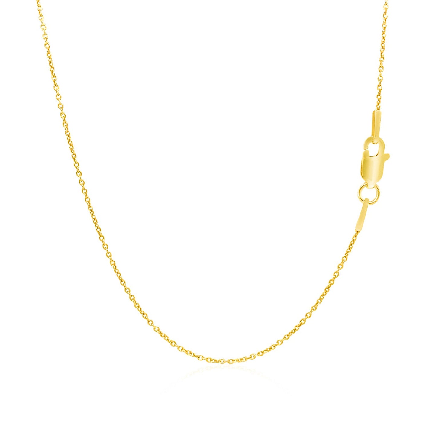 1.1mm 14k Yellow Gold Round Cable Link Chain