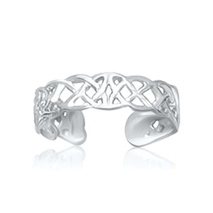 14k White Gold   in a Celtic Knot Style Toe Ring