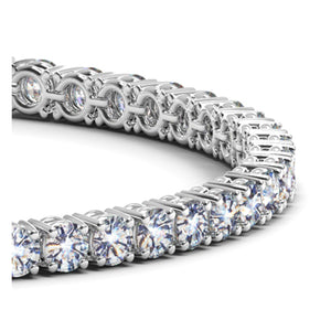 8 cctw Lab Grown Round Diamond Tennis Bracelet in 14k White Gold (F/G  VS2/SI1)