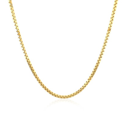 1.4mm 18k Yellow Gold Classic Box Chain