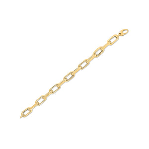 9mm 14k Yellow Gold French Cable Link Bracelet