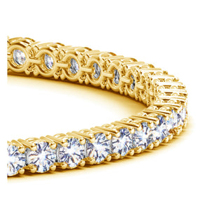 8 cctw Lab Grown Round Diamond Tennis Bracelet in 14k Yellow Gold (F/G  VS2/SI1)