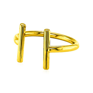 14k Yellow Gold Open with Bars Ring