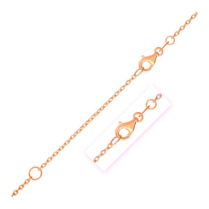 1.5mm 14k Rose Gold Extendable Cable Chain