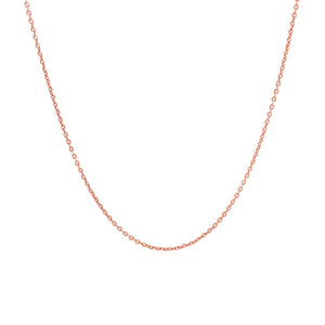 1.1mm 14k Pink Gold Round Cable Link Chain