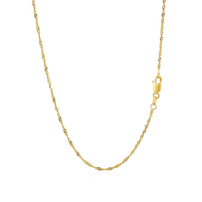 1.5mm 10k Yellow Gold Singapore Chain